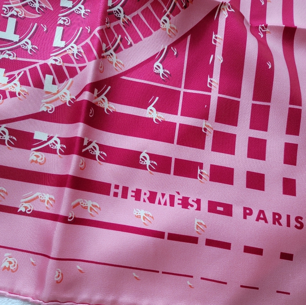 Hermes Carre Ginza Special Silk Scarf - Pink - Picture 10 of 10
